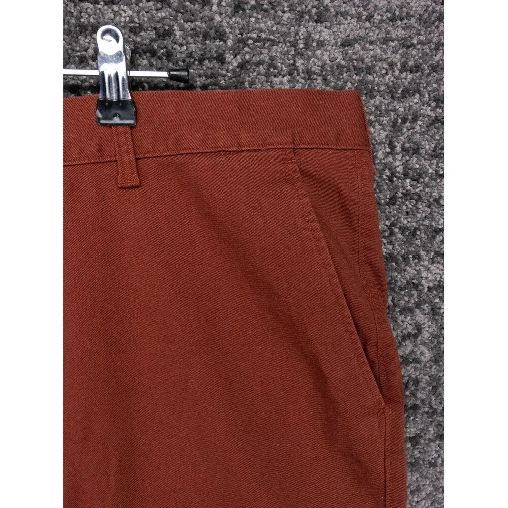 J Crew Chino Pants Mens 38x32 Actual 39x32 Deep Redwood Straight Fit Flex NWT